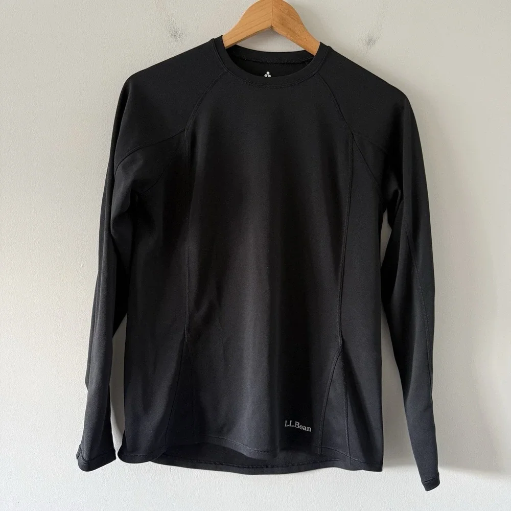 LL Bean Base Layer Shirt Light Weight Long Sleeve Outdoor Hiking‎ Mens Small